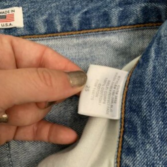 Re/Done High Rise Jeans Size 25 - Picture 5 of 6